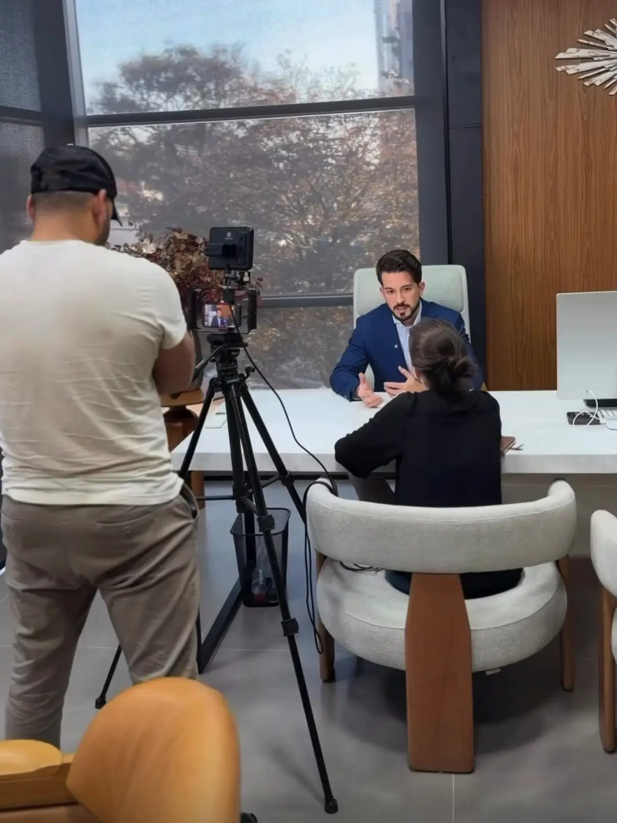 Bastidores de uma entrevista